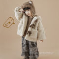 Girls Thick Wool Sweater Winter Bow Plush Top